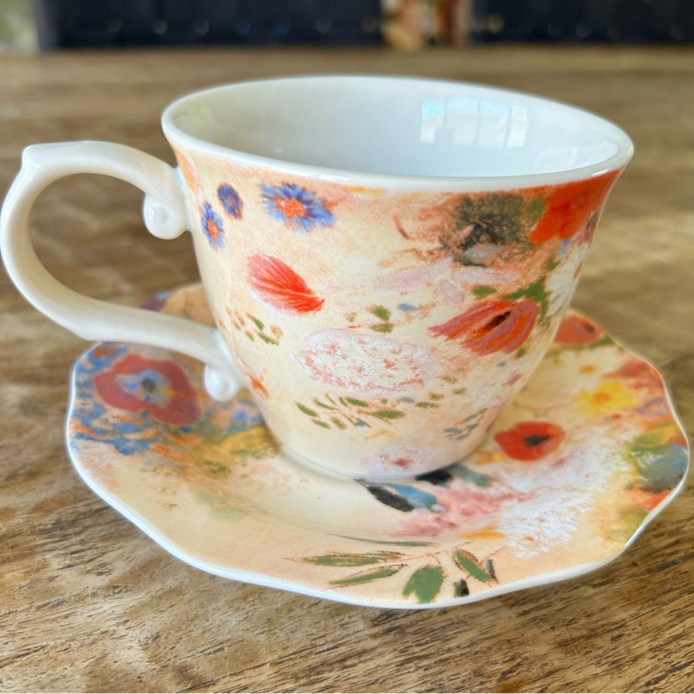 Odilon Redon Bouquet of Flowers teacup & saucer